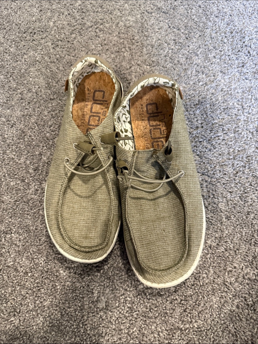 Hey Dude women’s Slip-On Loafers in Olive Green